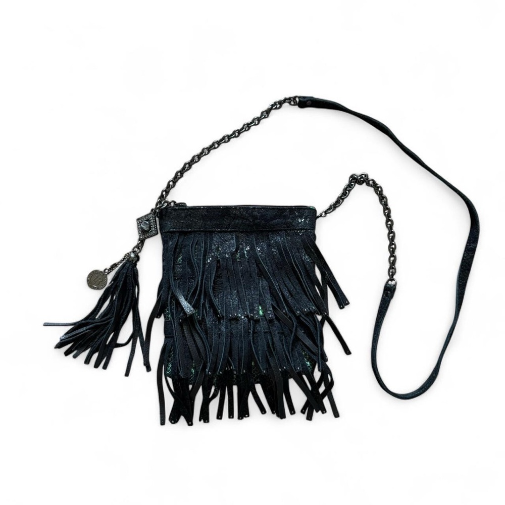 Black Fringe Crossbody Bag